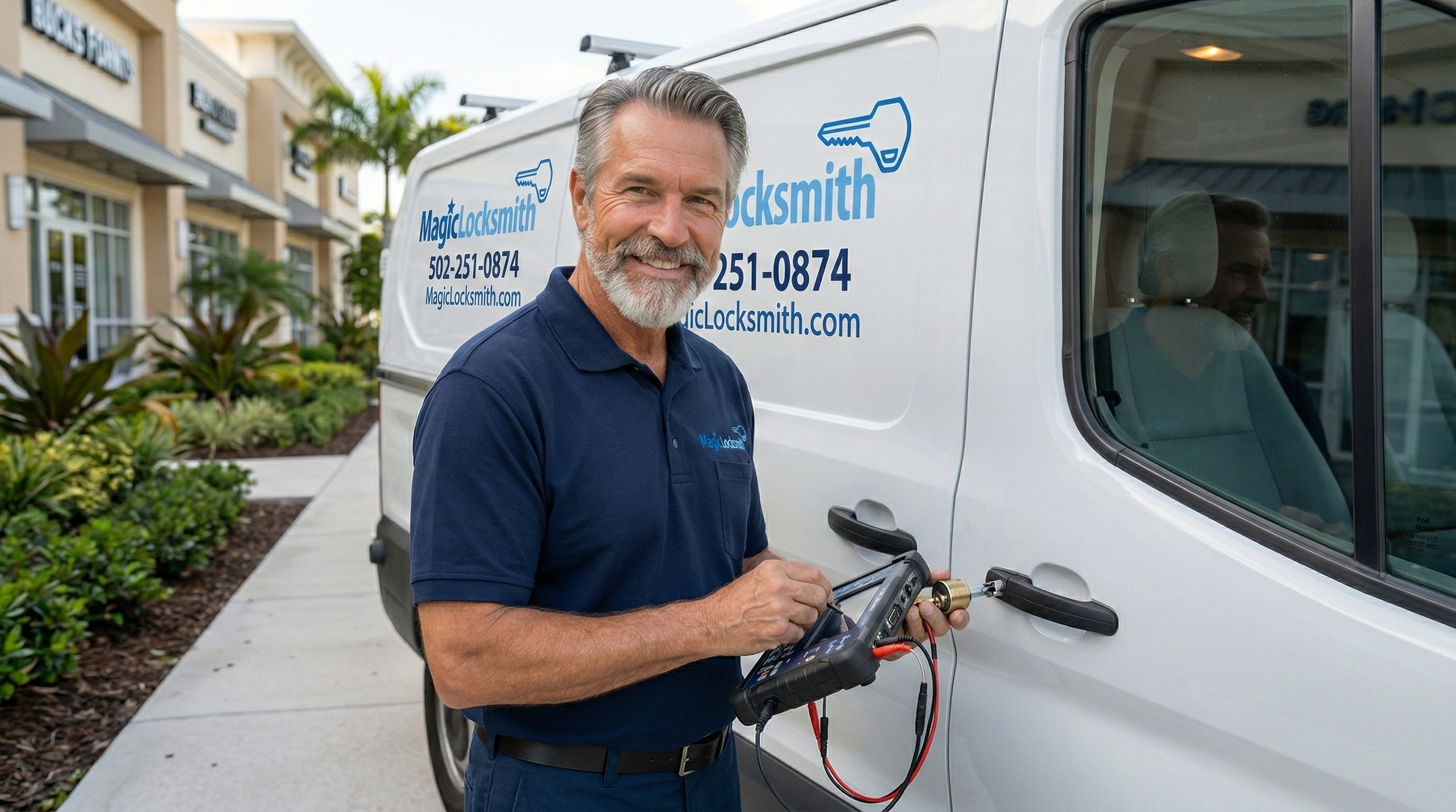 Locksmith Technician with Car Key Programing Equipment.jpg in Elizabethtown, KY